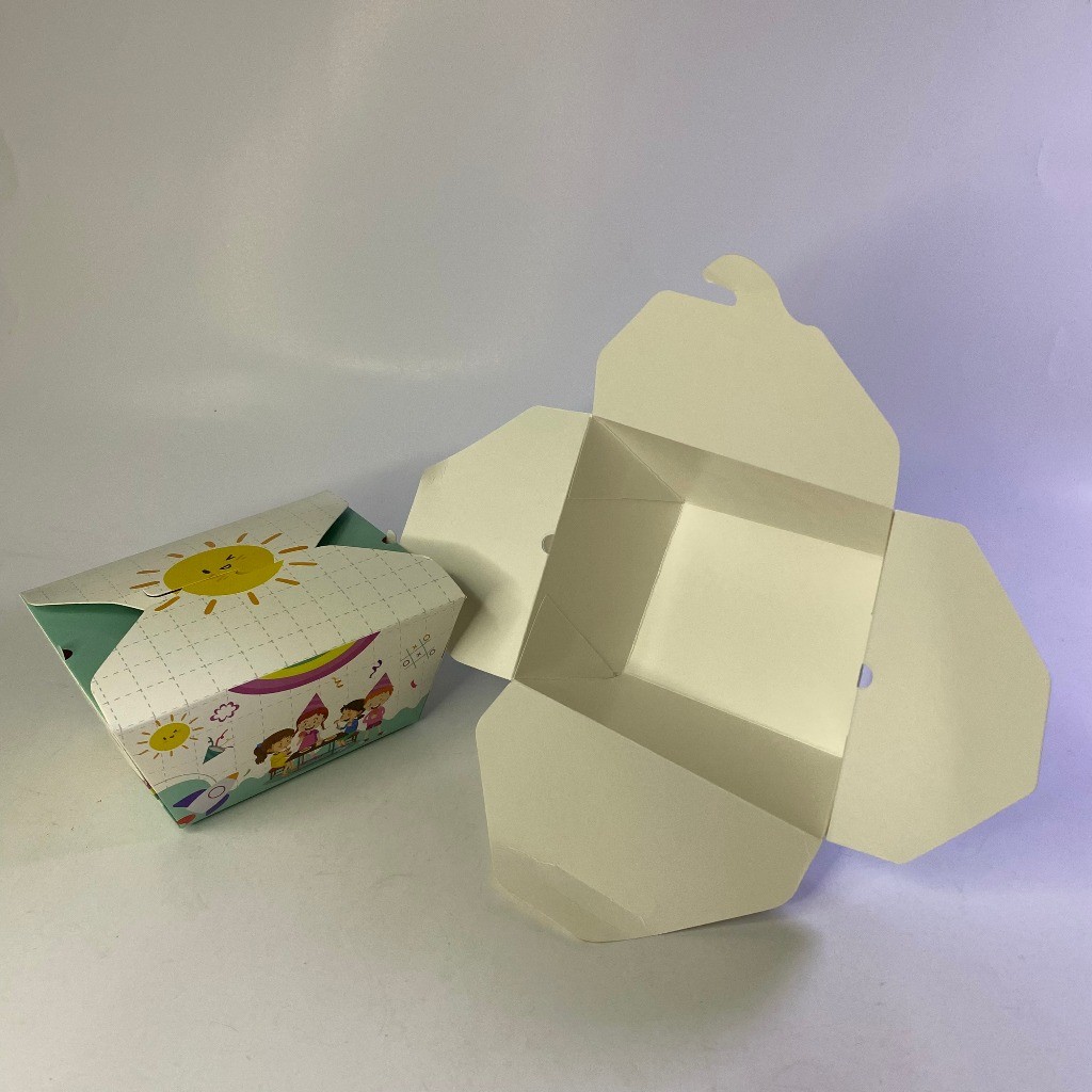 Beaded Bloom Food Pail Medium Isi 50 Pcs Paper Rice Box Ivory Food Grade Forming Motif Party Kids