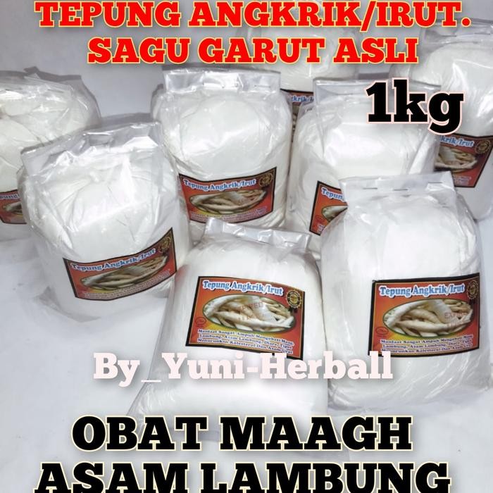 

Produk Terbaru Tepung Irut#Pathi Sagu Umbi Garut Asli#Angkrik#Obat Asam Lambung Packing Aman