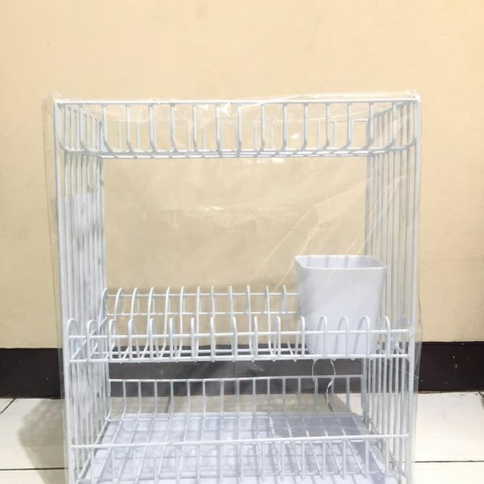 Rak Piring 3 Susun Besi Modelline+Tatakan/Rak Piring Gantung 3Susun