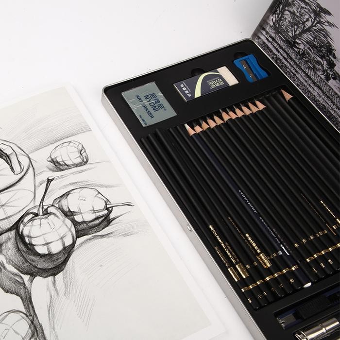 

Nyoni Drawing Pencil Gambar Set 29Pcs Drawing Sketch Pencil Set Tin Box Pensil Gambar #Gratisongkir