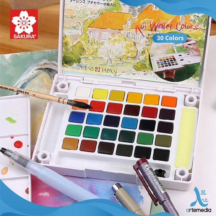 

Cat Air Sakura Koi Watercolor 30 Pocket Field Sketch Box #Gratisongkir