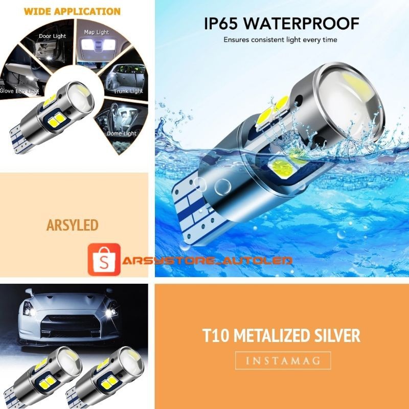 Lampu Led Senja Mobil T10 METALIK SIER - Sra Calya