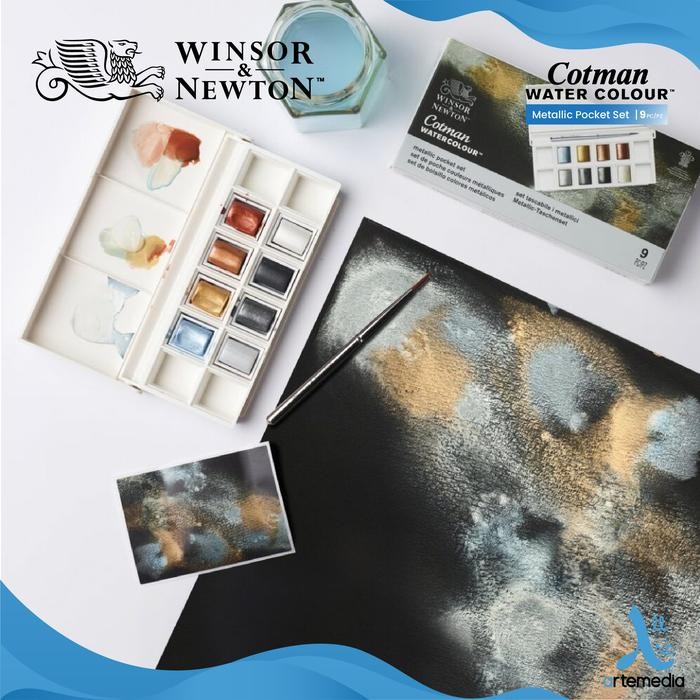 

Cat Air Metalik Winsor & Newton Cotman Watercolor Metallic Set #Gratisongkir