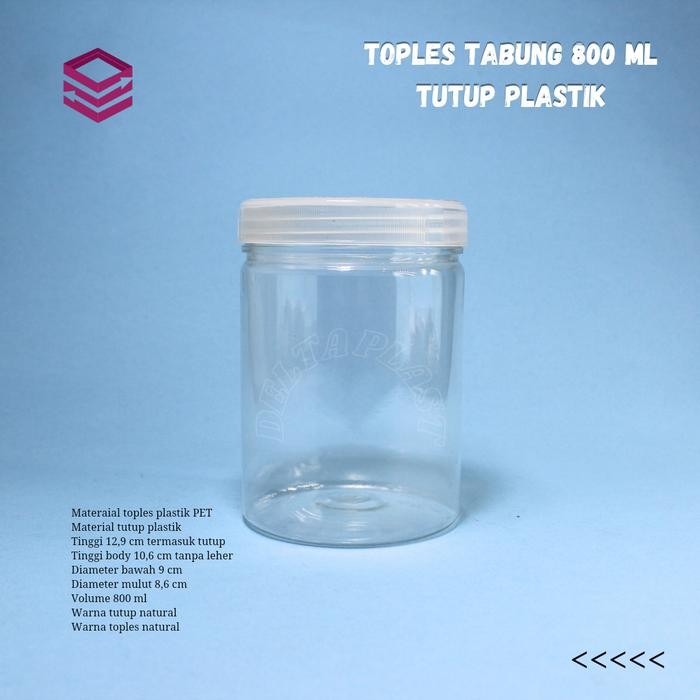 Toples plastik 800 ML / Toples Tabung 800 ML