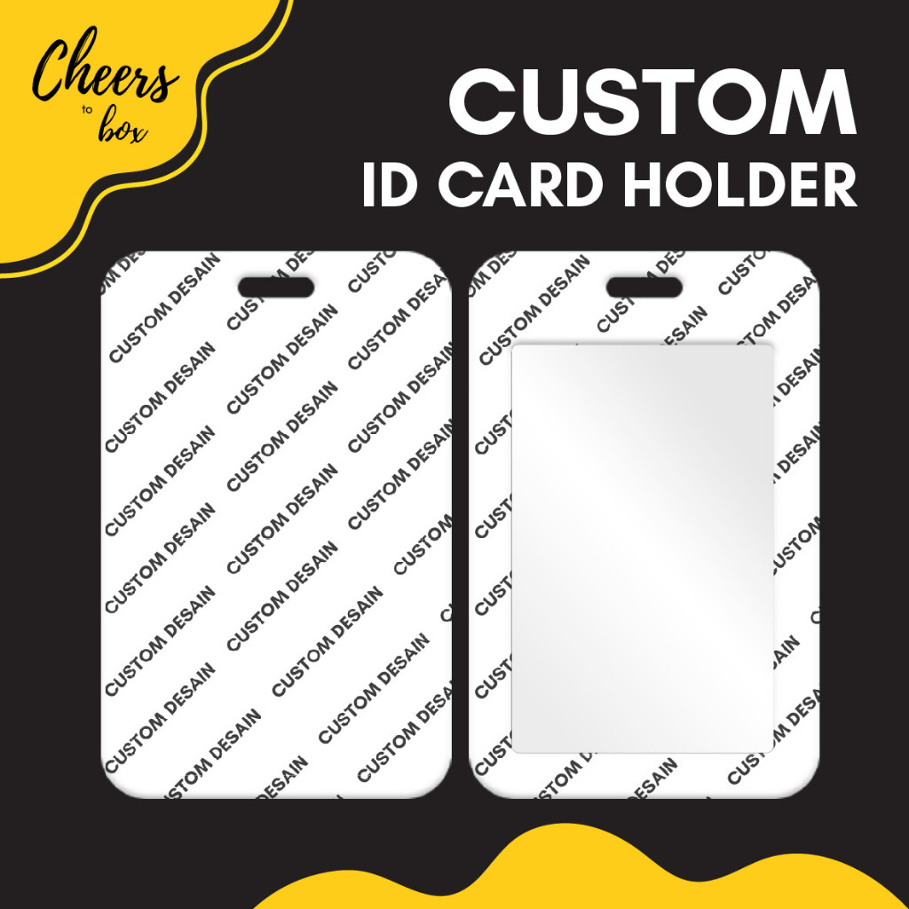 

CUSTOM Id Card Holder Satuan/ Cetak Gambar Sendiri Tempat Kartu / Open Custom Nametag / Name Tag /