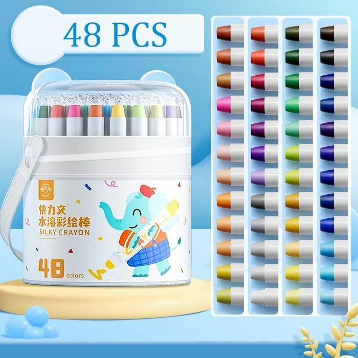 

Sedang Crayon Original 24/36/48 Warna Water Soluable Crayon Krayon Mewarnai Water Soluble Crayons