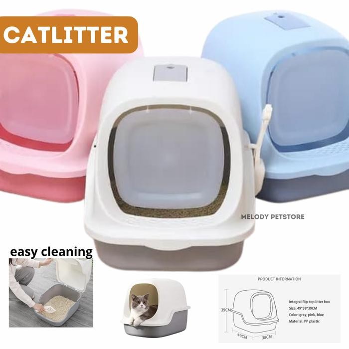 PREMIUM Tempat Pasir Kucing " PINTU OTOMATIS CAT LITTER BOX "