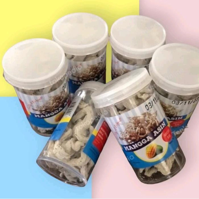 

New Manisan Mangga Putih Asin Manis dan Asin Pedas Botol Kecil 40 gram