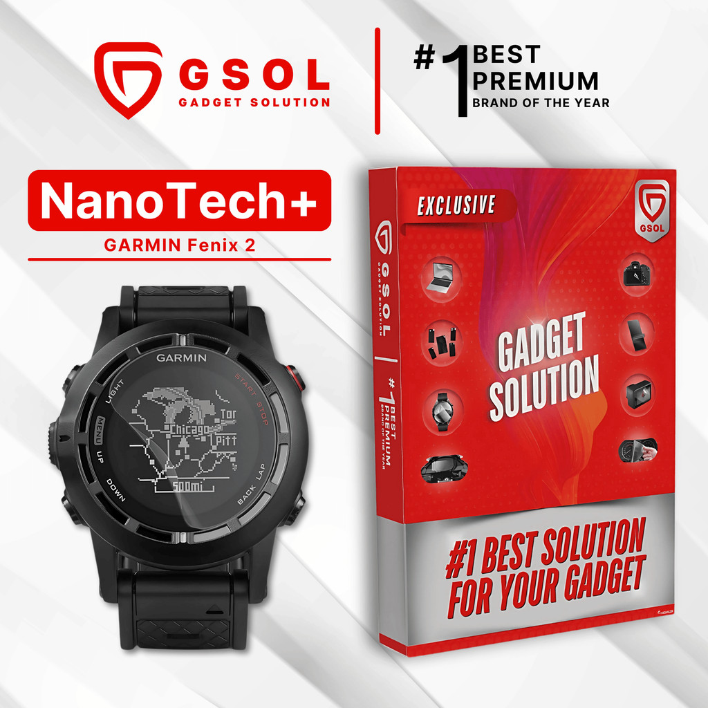 GSOL EPU BIO GENESIS Hydrogel for Garmin Fenix 2 / Screen Guard (Nanotech+ 100% Recycle) Premium Hid