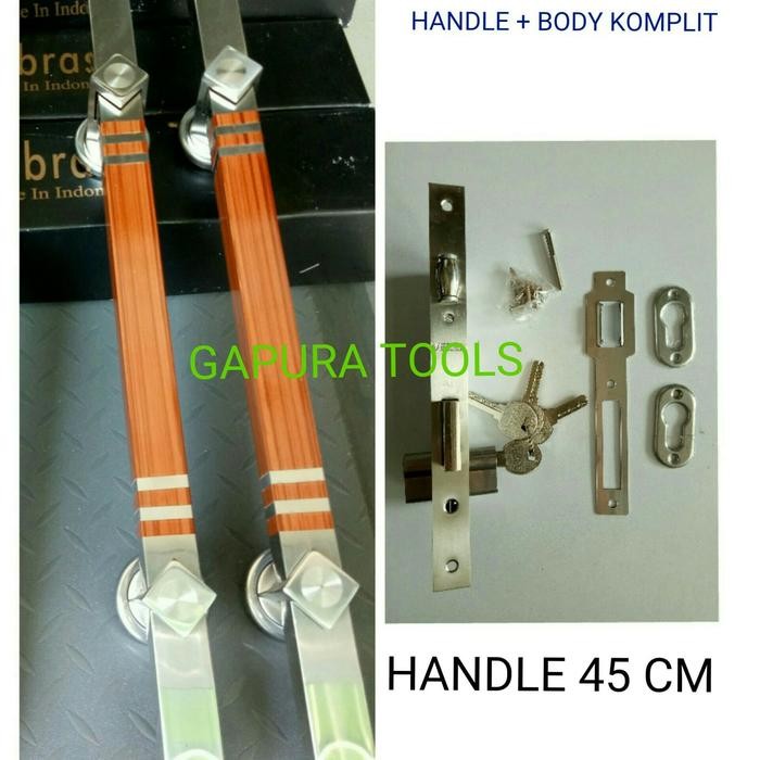 Terlaris Pull Handle 45 Cm - Tarikan Pintu 2 Set (4 buah + 1 Set Bodi Pelor).