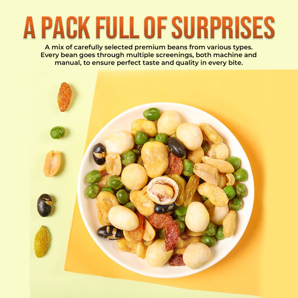 

Gain Yum - Kacang Campur dan Buah Kering Mixed Beans and Nuts Daily Mixed Beans and Dried Fruits 75G