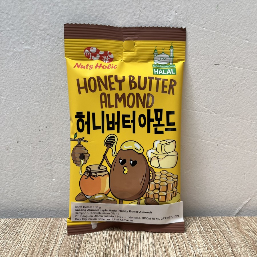 

Nuts Holic Honey Butter Almond 30gr - Almond Lapis Madu Nutsholic 30 g