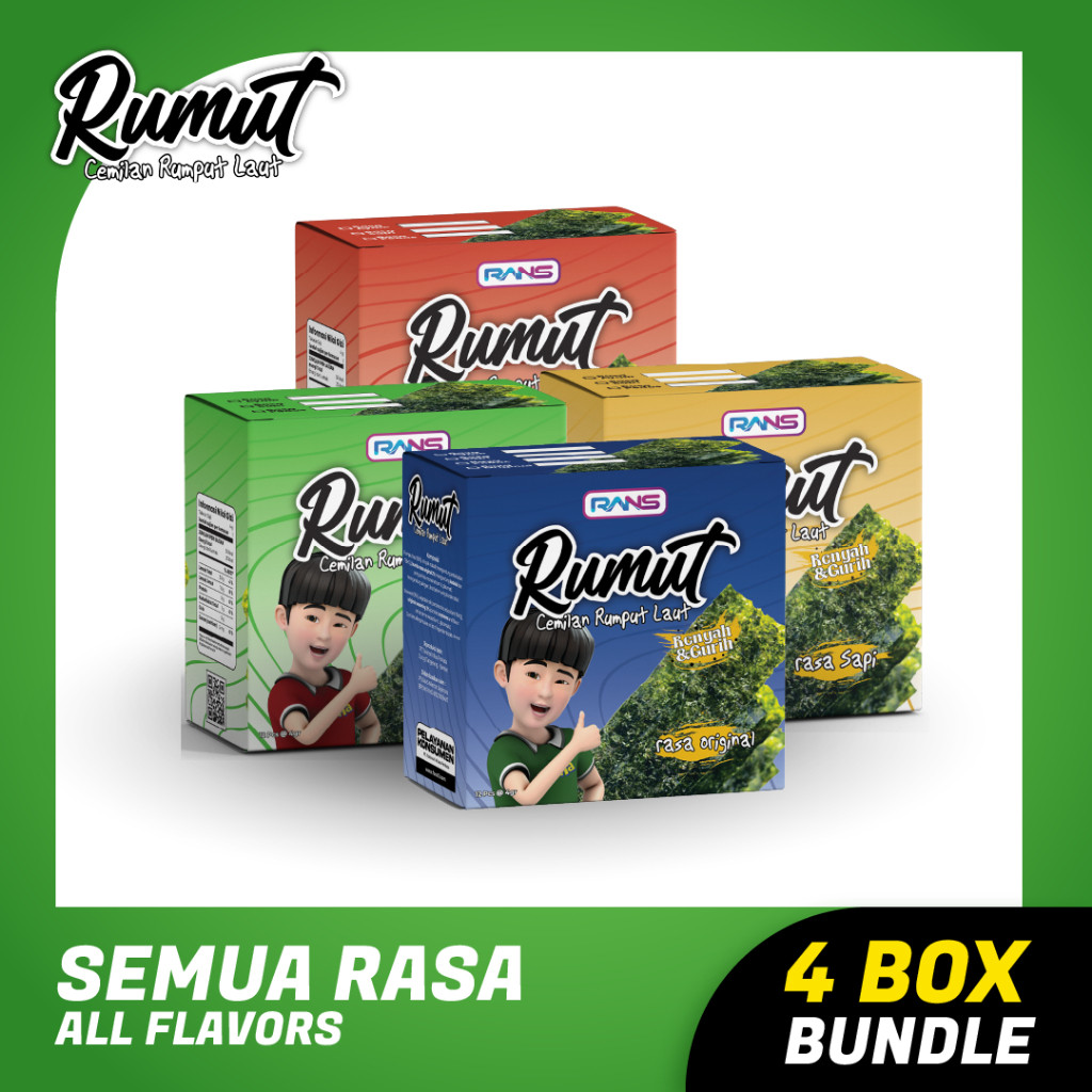 

Rumut Goreng 4gr - Bundling 4 Rasa ( Ayam, Sapi, Pedas & Original )