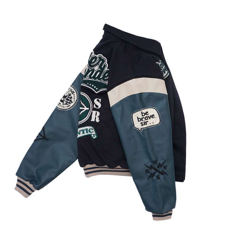 Nvsr Varsity Oversize Jacket Vintage Kerah Green Brave Best Quality Asli 100% Original