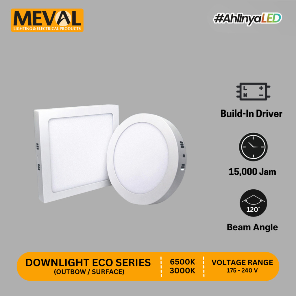 MEVAL LAMPU LED DOWNLIGHT ECO SERIES - OUTBOW