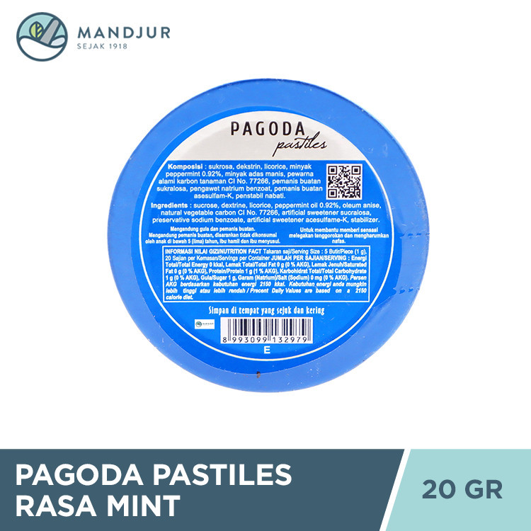 

Pagoda Pastiles Rasa Mint 20 Gram - Permen Pelega Tenggorokan