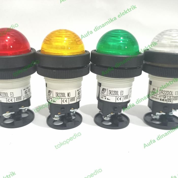 JTTOP" DR22DOL-E3G DR22DOLE3R DR22DOL-E3Y DR22DOL-E3W PILOT LAMP 24VDC FUJI
