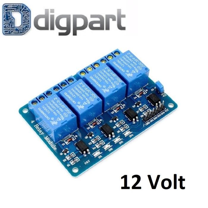 JTTOP" RELAY MODULE 4-CHANNEL 4 CHANNEL RELAY CONTROL BOARD
