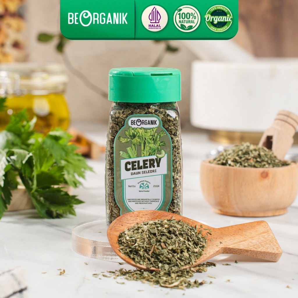 

Beorganik Dried Celery Flakes / Daun Seledri Kering