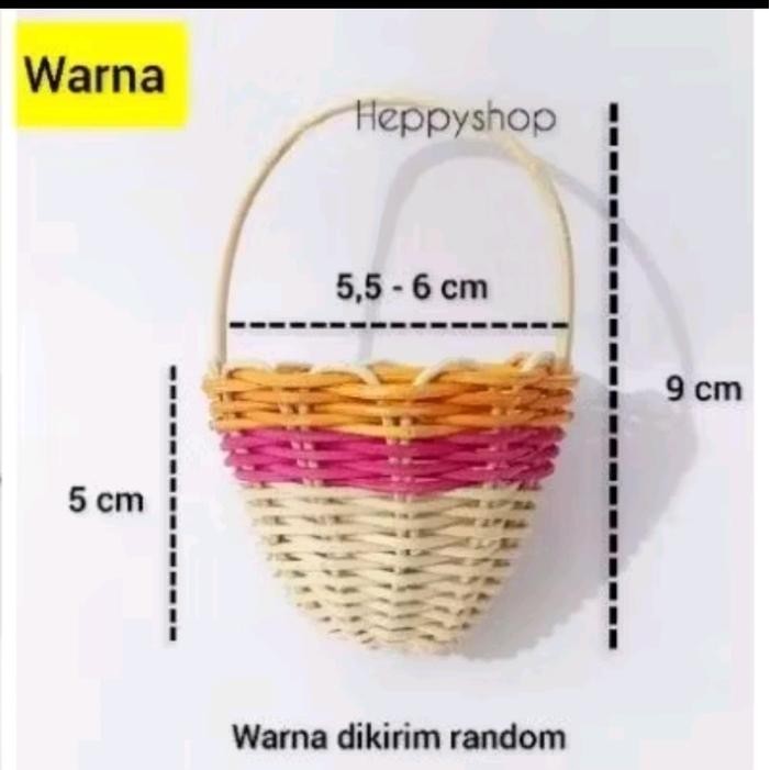 (BestPrice) Keranjang Rotan Mini Keranjang Telur Paskah Mini Keranjang Mini