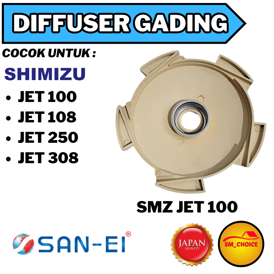 DIFFUSER SHIMIZU JET 108 & 100 BIT DEFFUSER SEMIJET TUTUP KIPAS IMPELLER GADING SEMIJET SHIMIZU