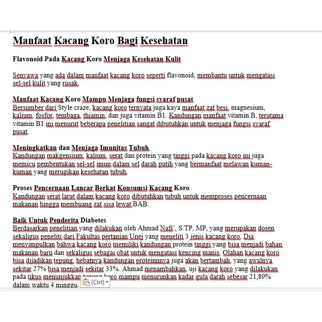 

250gr Kacang Koro Kupas Asin - Matang - Goreng