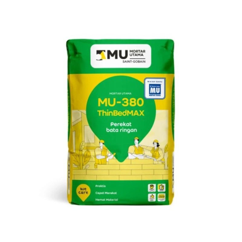 mortar utama // semen hebel // semen perekat (MU) 380 40kg (MOHON BACA DESKRIPSINYA)
