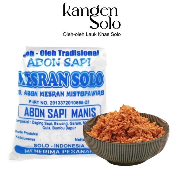

JTTOP" ABON SAPI MANIS MESRAN SOLO 250 GRAM OLEH OLEH KHAS SOLO