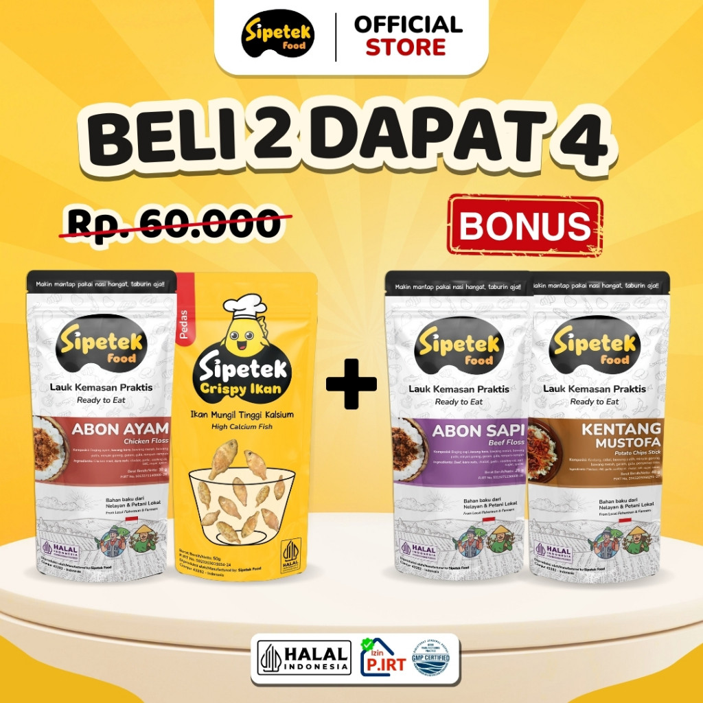 

Omahjajanan [Beli 2 Dapat 4] Paket Super Hemat Lauk Praktis Best Seller Sipetek