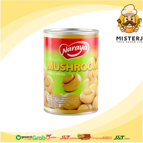 

Sega Tungtung Naraya Mushroom 425Gr Naraya Jamur Kemasan Kaleng