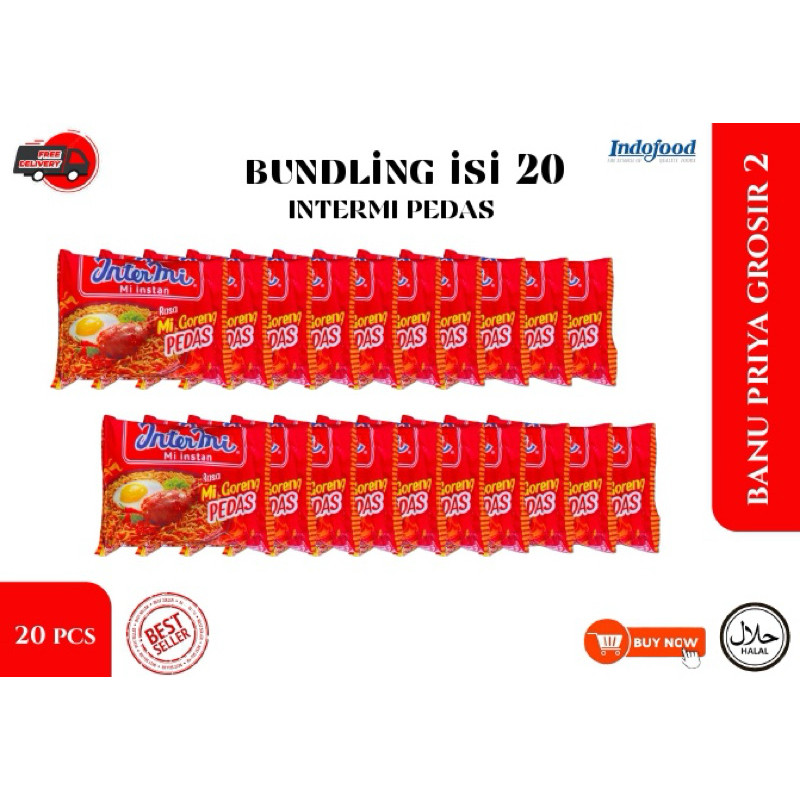 

Sega Tungtung Mie Intermie Goreng & Intermie Pedas ( Paket 20 Pcs )