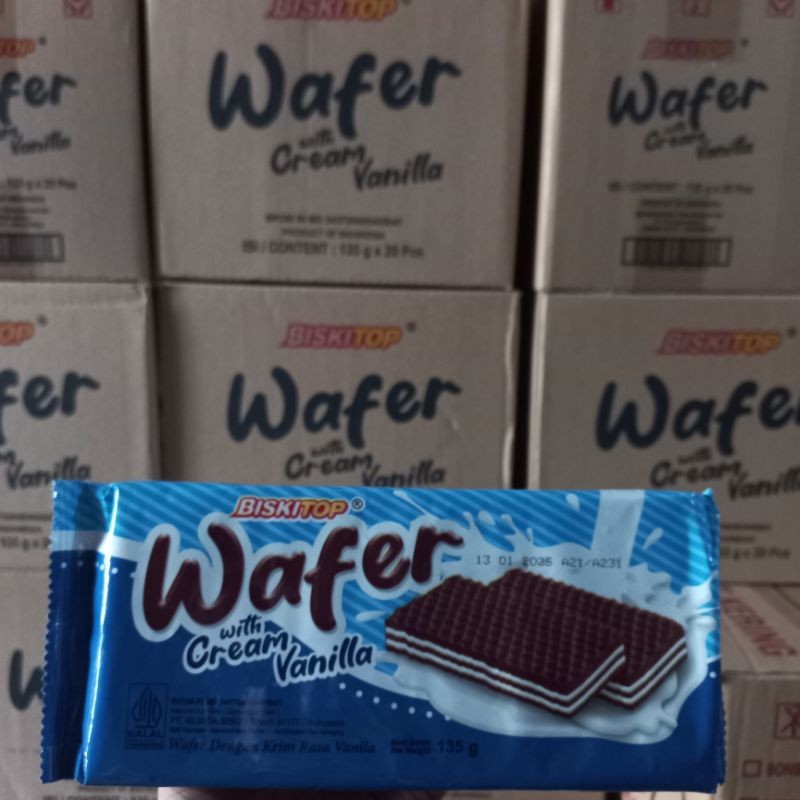

Eumsig Biskitop Wafer Cream Vanila 135 Gram 1 Dus Isi 20 Pcs