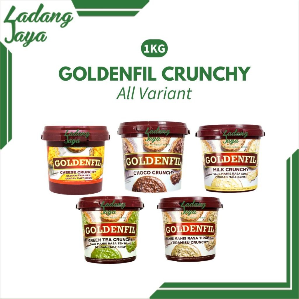 

Sega Tungtung Goldenfil Crunchy 1Kg All Variant, Coklat Tiramisu Greentea Cheese Milk Savory