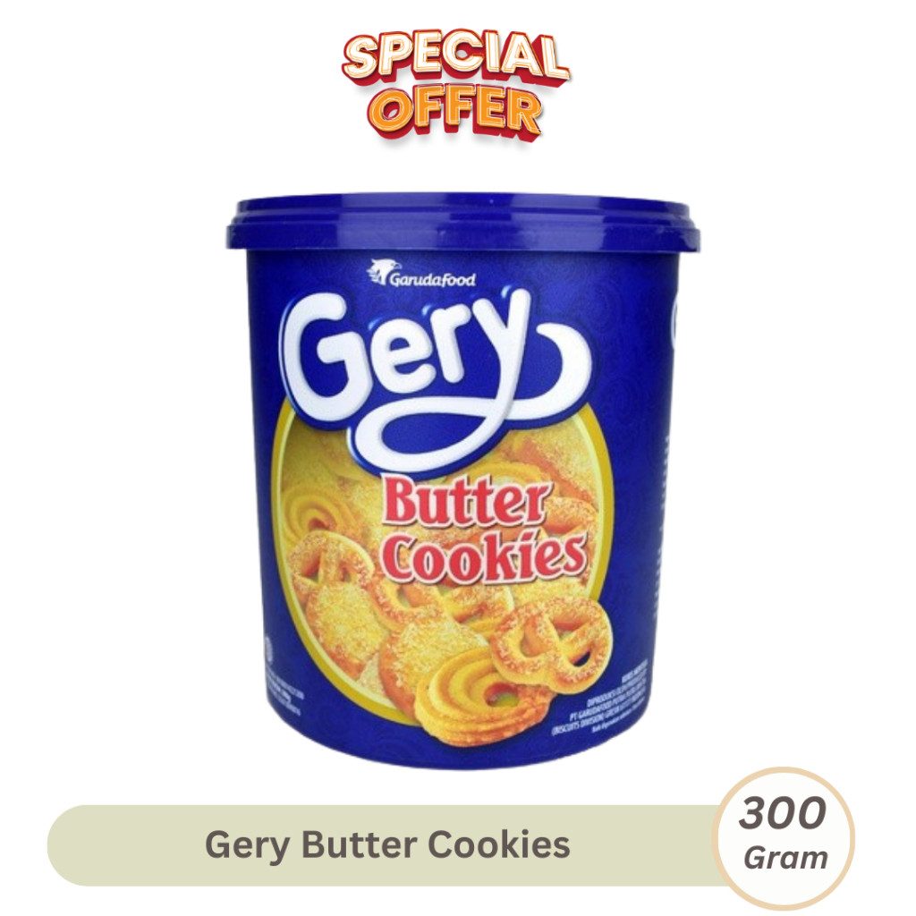 

Sega Tungtung Gerry Butter Cookies 300Gr Biskuit Kaleng Gery Butter Kukis