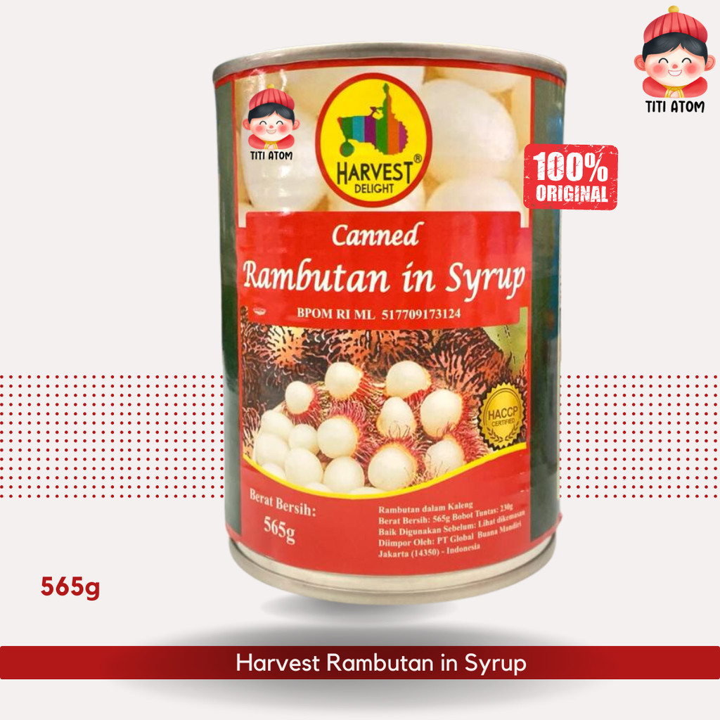

Sega Tungtung Harvest Delight Rambutan Syrup Buah Kaleng 565G 230G