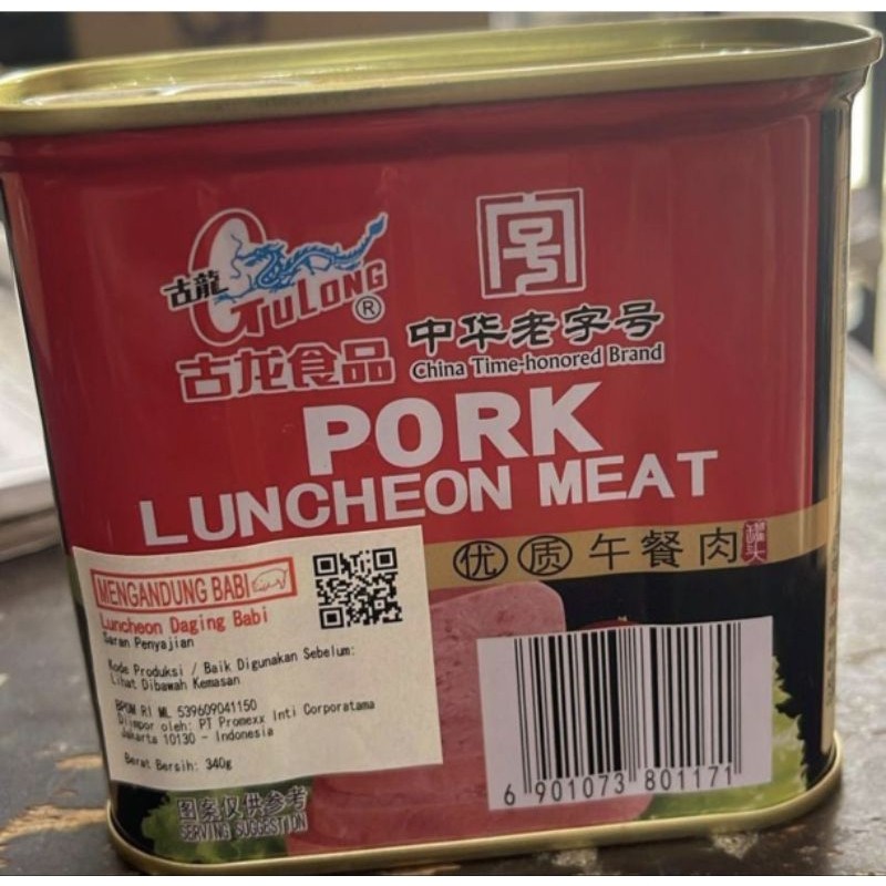 

Sega Tungtung Ham Segi Merah Gulong Pork Luncheon Meat Kaleng