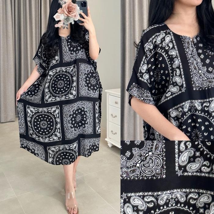 Amariel Lusy Dress Daster Lowo Jumbo BigSize Nyaman Bumil Busui Friendly