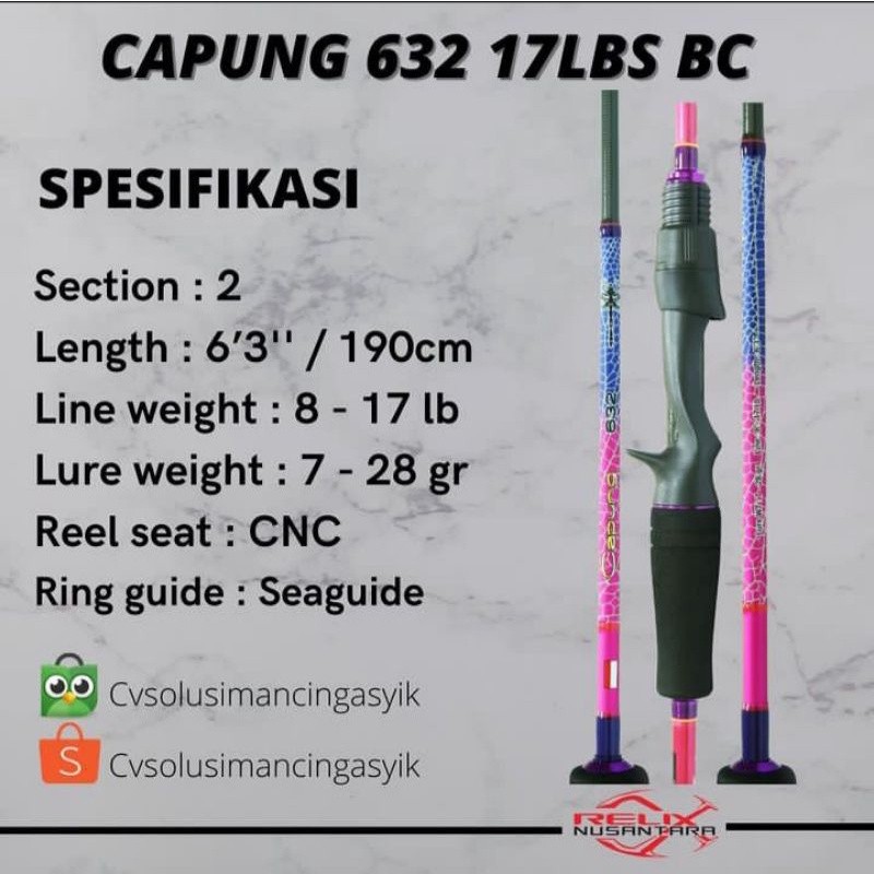 Joran Capung 632 17 lb BC Relix Nusantara