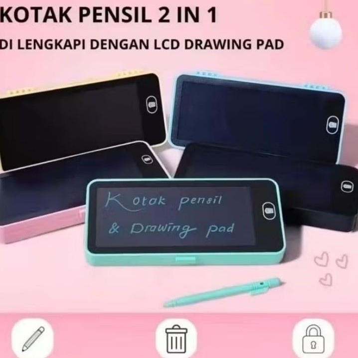 

KOTAK PENSIL TEMPAT PENSIL LCD DRAWING BOXUK21X9CM FREE BOX