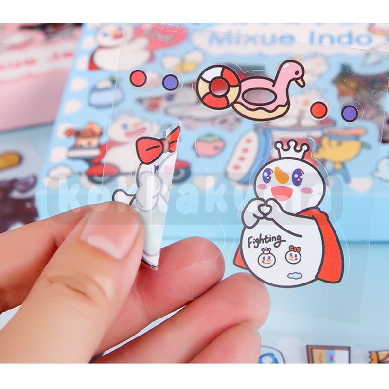 

100 LEMBAR STIKER MOMO ANTI AIR KOREA LUCU - STICKER WATERPROOF PVC DEKORASI BOTOL MINUM HP LAPTOP