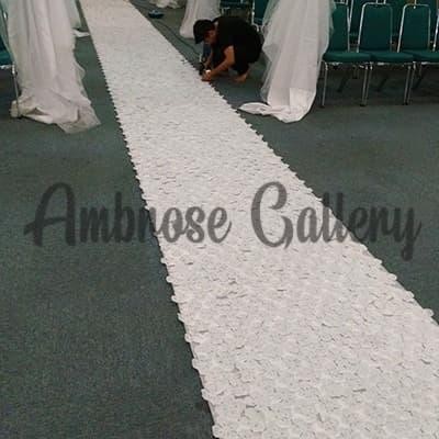 Tungtung Party Karpet Bunga Rose Petal Wedding Carpet Dekorasi Pernikahan
