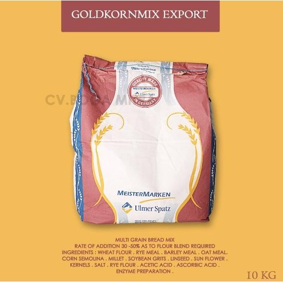 

Tepung Roti Gandum Goldkorn Mix Eksport Multi Grain Bread Flour 1Kg