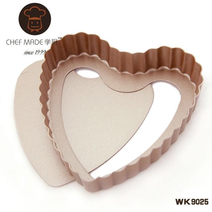 

Chefmade Wk 9025 4" Non-Stick Heart Tart Pan Loyang Hati Anti Lengket