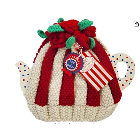 

Ulster Weavers Knitted Tea Cozy Roses / Sarung Teko Rajut Bunga Import