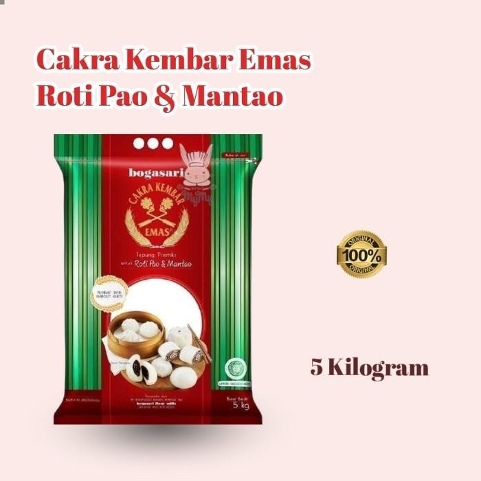 

Terlaris Tepung Cakra Kembar Emas Bogasari Pao Dan Mantao 5 Kg