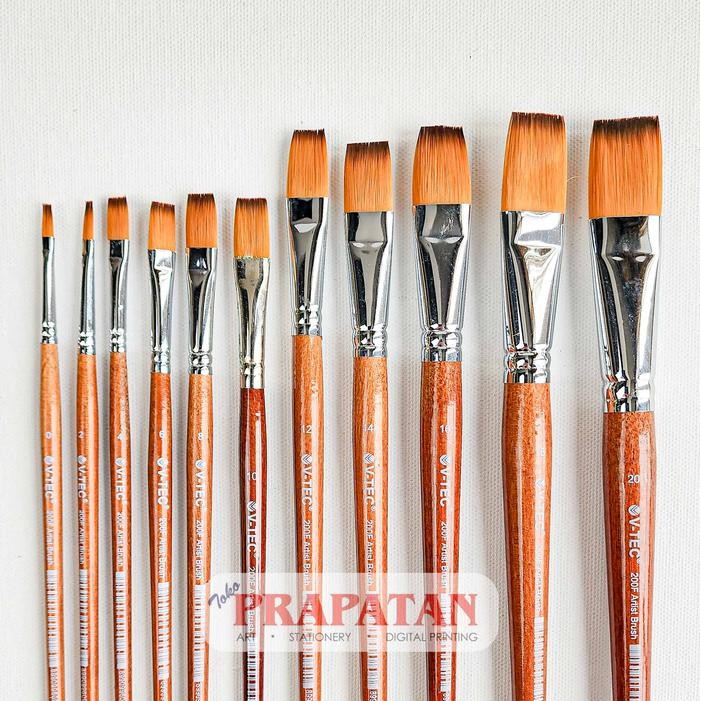 

Kuas Lukis V-TEC 200F Flat per pc / V-TEC Paint Brush Flat