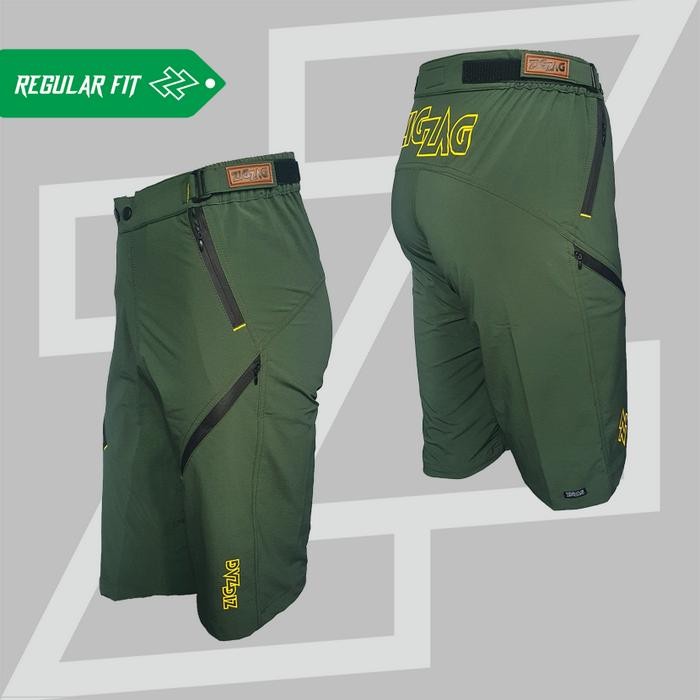 PREMIUM Celana Pendek MTB Zigzag Bike Regular Fit untuk Sepeda AM XC Enduro DH Freeride BMX Seli -