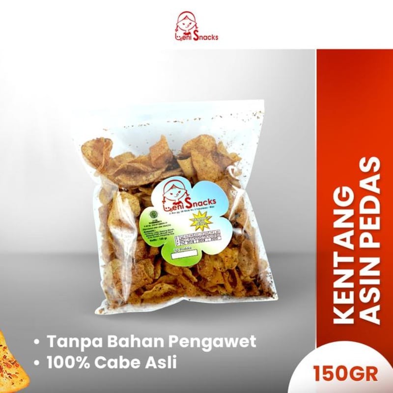 

Keripik Kentang Asin Pedas Asli Leni Snacks Oleh oleh Cemilan Snack Khas PekanBaru