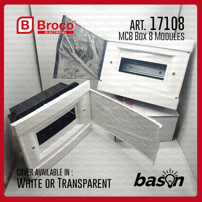 Ready Stock Broco Mcb Box 17108 - Kotak Mcb 8 Group Inbow - Mcb Panel Flush Mount Original