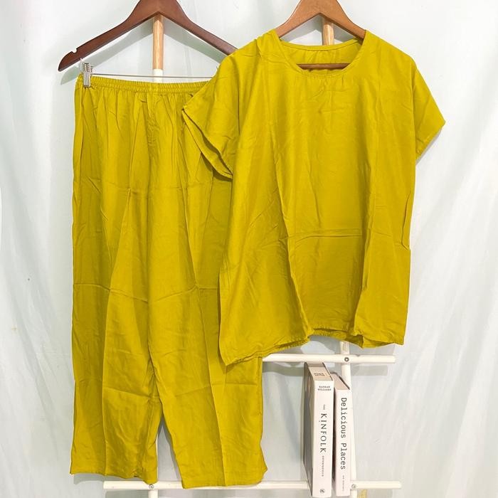 PREMIUM SETELAN RAYON POLOS JUMBO ONESET RAYON POLOS JUMBO XXL PIYAMA POLOS JUMBO BAJU TIDUR BAJU